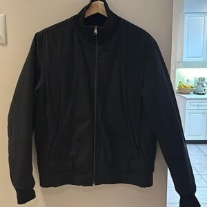 Gucci reversible black cotton twill bomber jacket w/ribbed cuffs - Medium